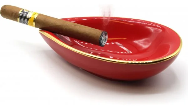 adorini keramisk sigar askebeger rødt blad