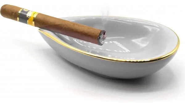 adorini keramisk sigar askebeger hvitt blad