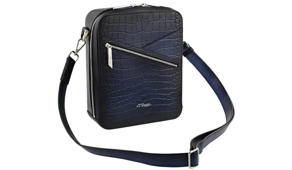 S.T. Dupont Le Grand Atelier Cigar Crossbody Bag Blue 141353