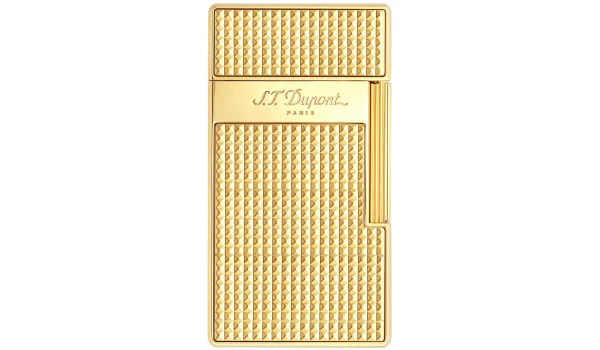 S.T. Dupont Biggy Lighter med gyldent diamanthode mønster 025009