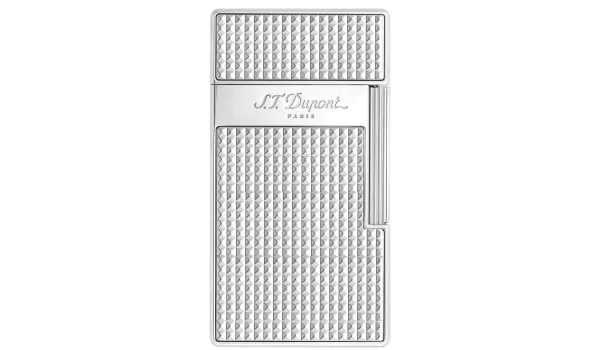 S.T. Dupont Biggy Lighter i diamanthode mønstret krom 025010